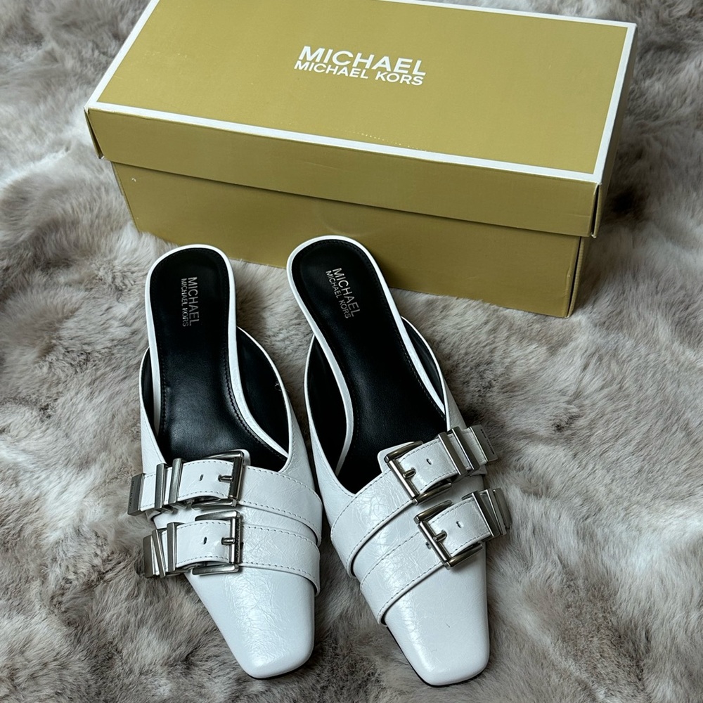 MICHAEL Michael Kors Darrington Kitten Mule Pumps NWT